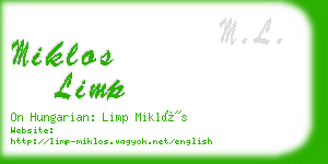 miklos limp business card